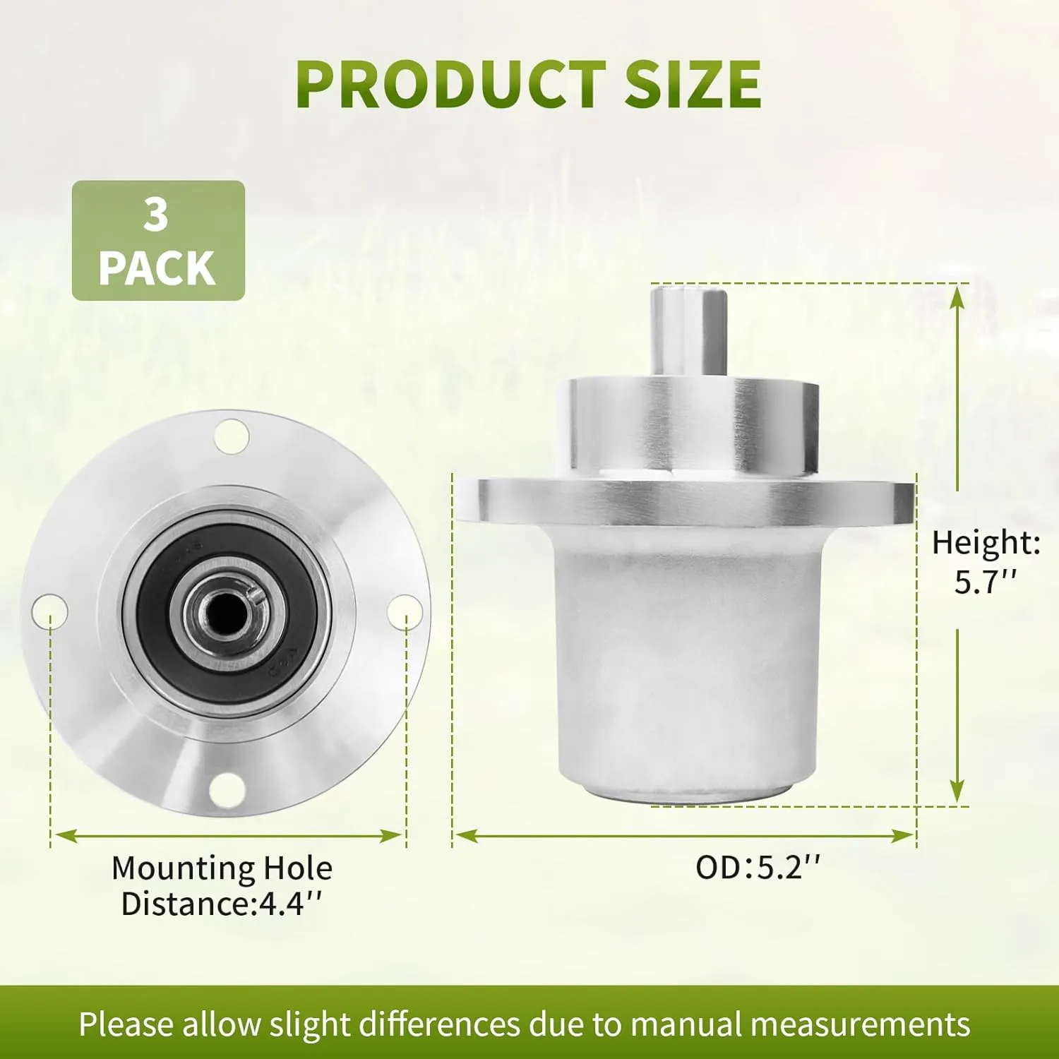 037-2000-00 Spindle Assembly Compatible with Bad Boy 42" 48" 54" Deck Zero Turn Mower, 037-2050-00 Spindle Compatible with Bad Boy MZ/MZ Magnum Lawn Mower, Replace S tens 285-101, 3 Pack