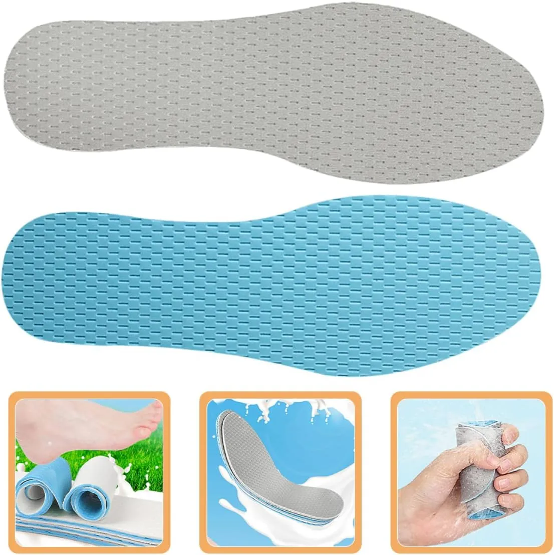 1 Pair Breathable Replacement Insoles for Comfort Shock Absorbing Shoe Pads for Women and Men Durable and Supple Design for Long Term Use and