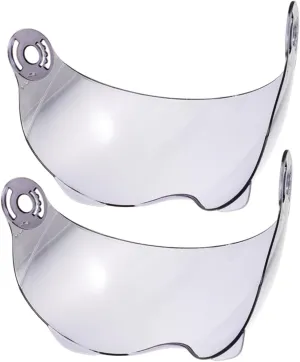2pcs Wind Blocker Lens Clear Plastic Shield for Helmets UV Protection Half Face Visor Replacement Compatible with Various Models Durable