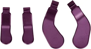 4 pcs Metal Stainless Steel Paddles, Controller Paddles for xb0x 1 Elite Series 2, Replacement Parts Video Games Accessories Kits Interchangeable Hair flip Flop Locks for xb0x 1 Elite (Purple)