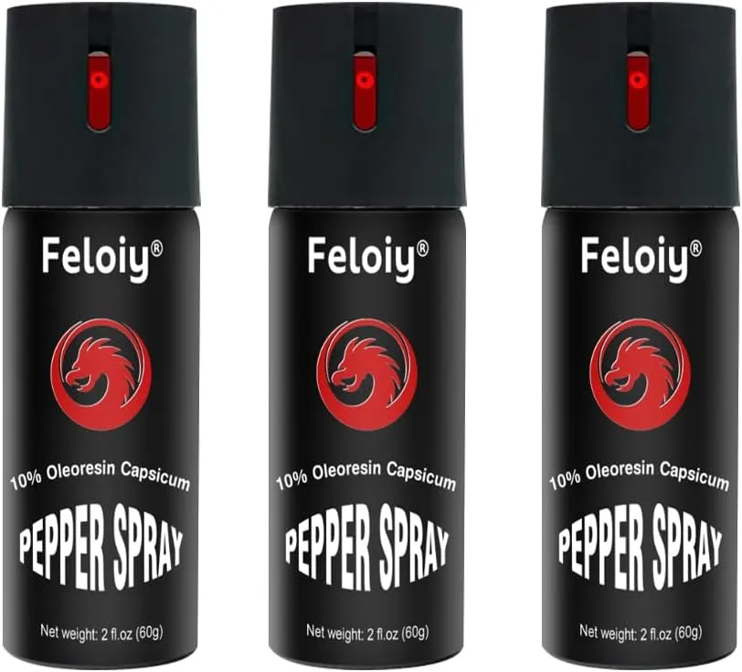 60ml New Pepper Spray, with flip Cap and Safety Device, Easy to Carry, Lightweight and Stylish, Maximum Strength Spray