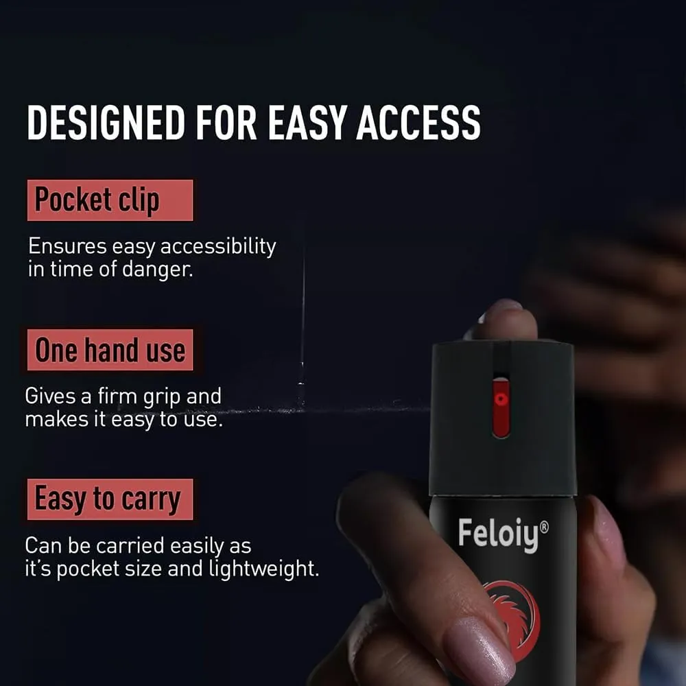 60ml New Pepper Spray, with flip Cap and Safety Device, Easy to Carry, Lightweight and Stylish, Maximum Strength Spray