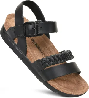 AEROTHOTIC Leather Platform Sandals with Arch Support Braided Straps Comfortable Wedge Sandals for Women Ideal for Walking Travel and Daily Use Slingback Slip-On