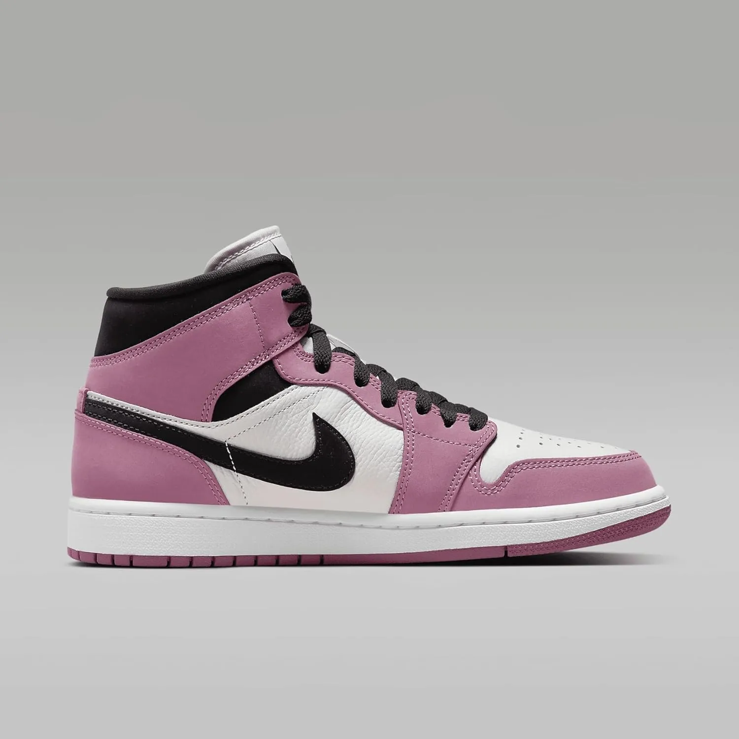 Air Jordan 1 Mid SE Women's Shoes (DC7267-500, Light Mulberry/Light Bone/White/Black)