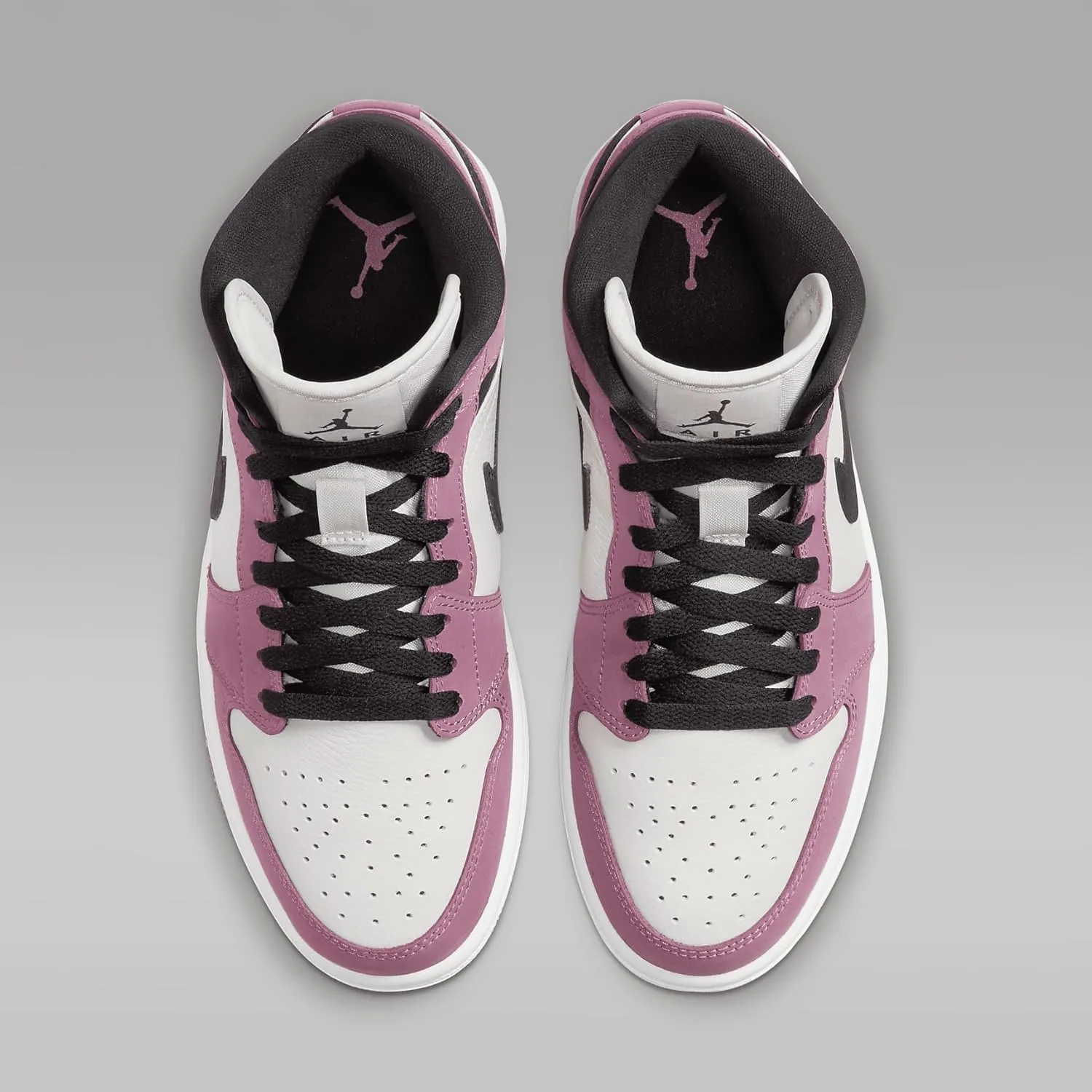 Air Jordan 1 Mid SE Women's Shoes (DC7267-500, Light Mulberry/Light Bone/White/Black)