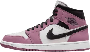 Air Jordan 1 Mid SE Women's Shoes (DC7267-500, Light Mulberry/Light Bone/White/Black)