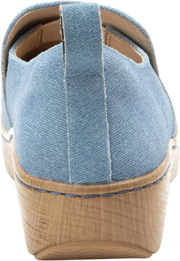 Alegria Women's Origin Orygin Wood Grain Leather Slip On Clog
