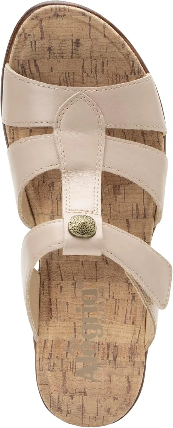 Alegria Womens Shantal Leather Wedge Sandal - Stylish and Versatile Open Back Heel for Endless Support - Enhanced Arch Slip Resistant Platform Heel For Professionals