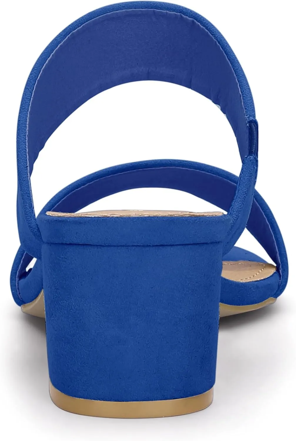 Allegra K Women's Block Heel Dual Straps Slide Sandals