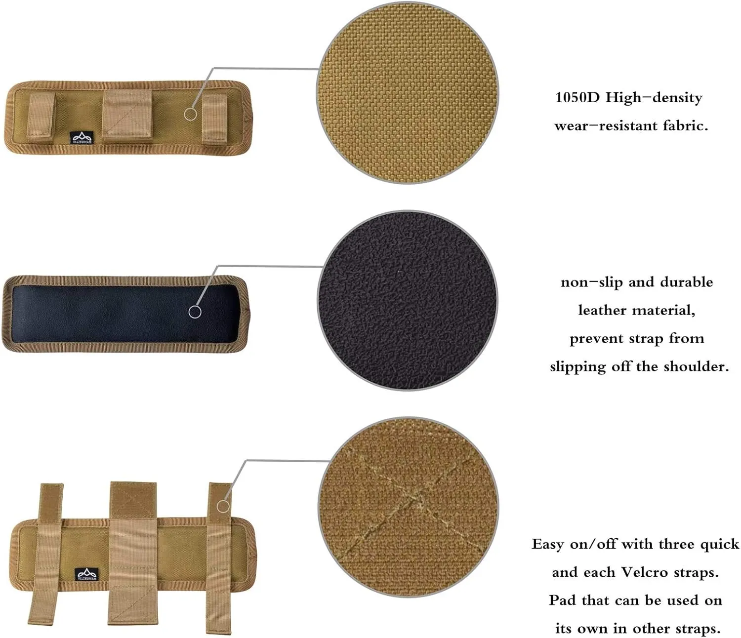 Allzedream Bag Shoulder Strap Replacement Laptop Travel Duffle Bags Padded Adjustable