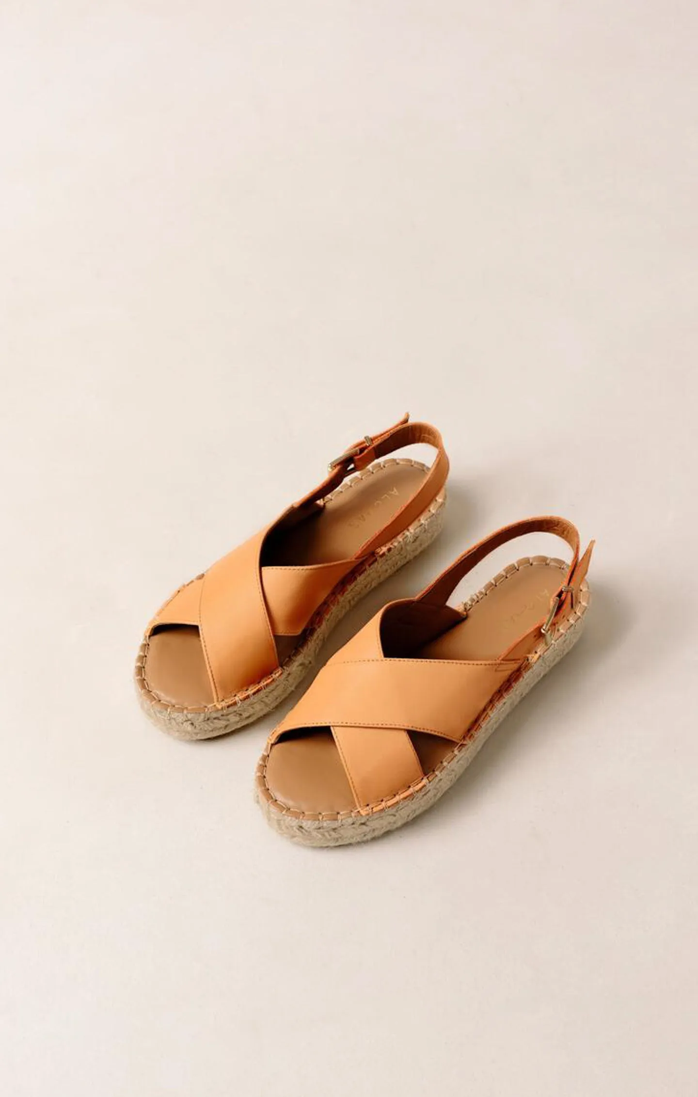 Alohas Crossed Platform Sandal ~ Tangy Orange