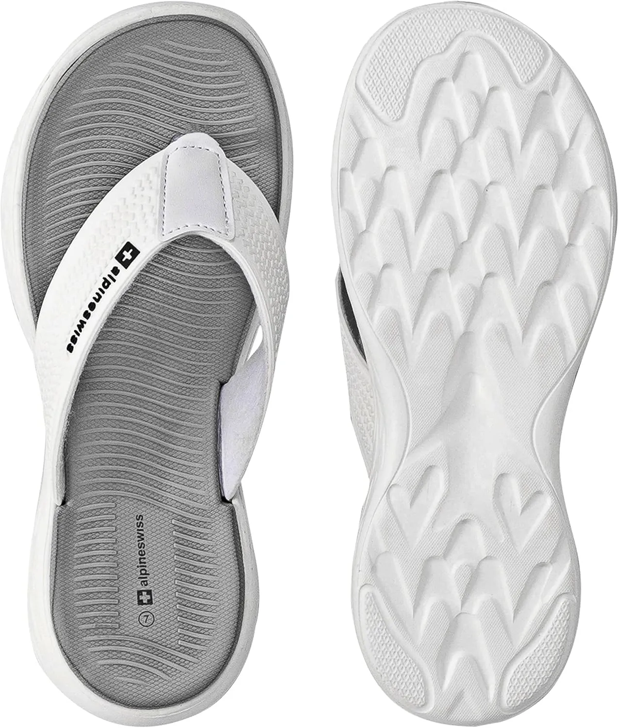 Alpine Swiss Katie Womens Flip Flops | Comfortable Outdoor Walking Thong Sandals | Flip Flops for Womens Everyday Wear | Anti-Slip Shock-Absorbing Sole Cushioned Footbed | Water-Resistant Beach Shoes