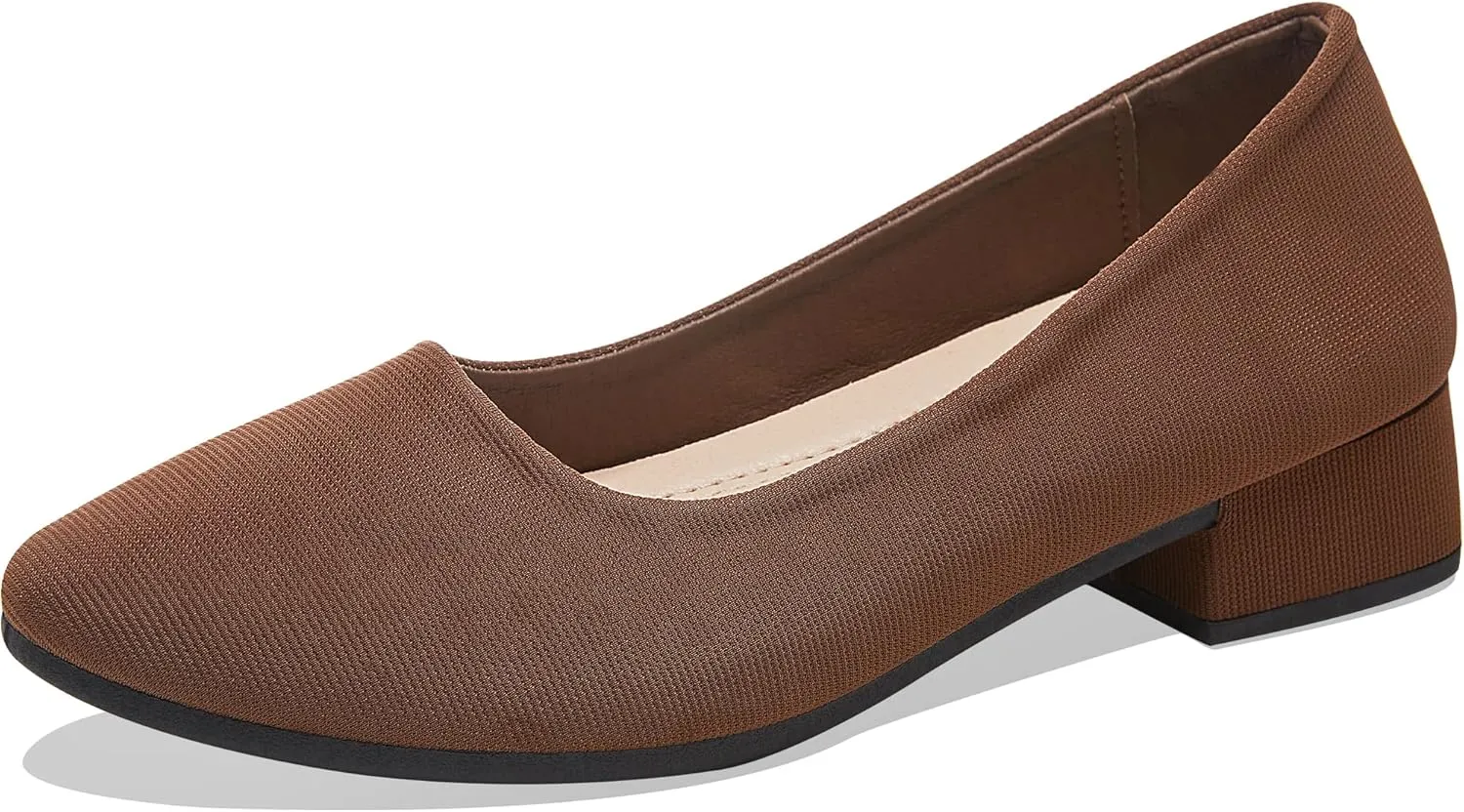 ALTOCIS Women’s Low Block Chunky Heels Pumps Ladies Elegant Closed Round Toe Pumps Shoes Low Platform Office Pumps Shoes