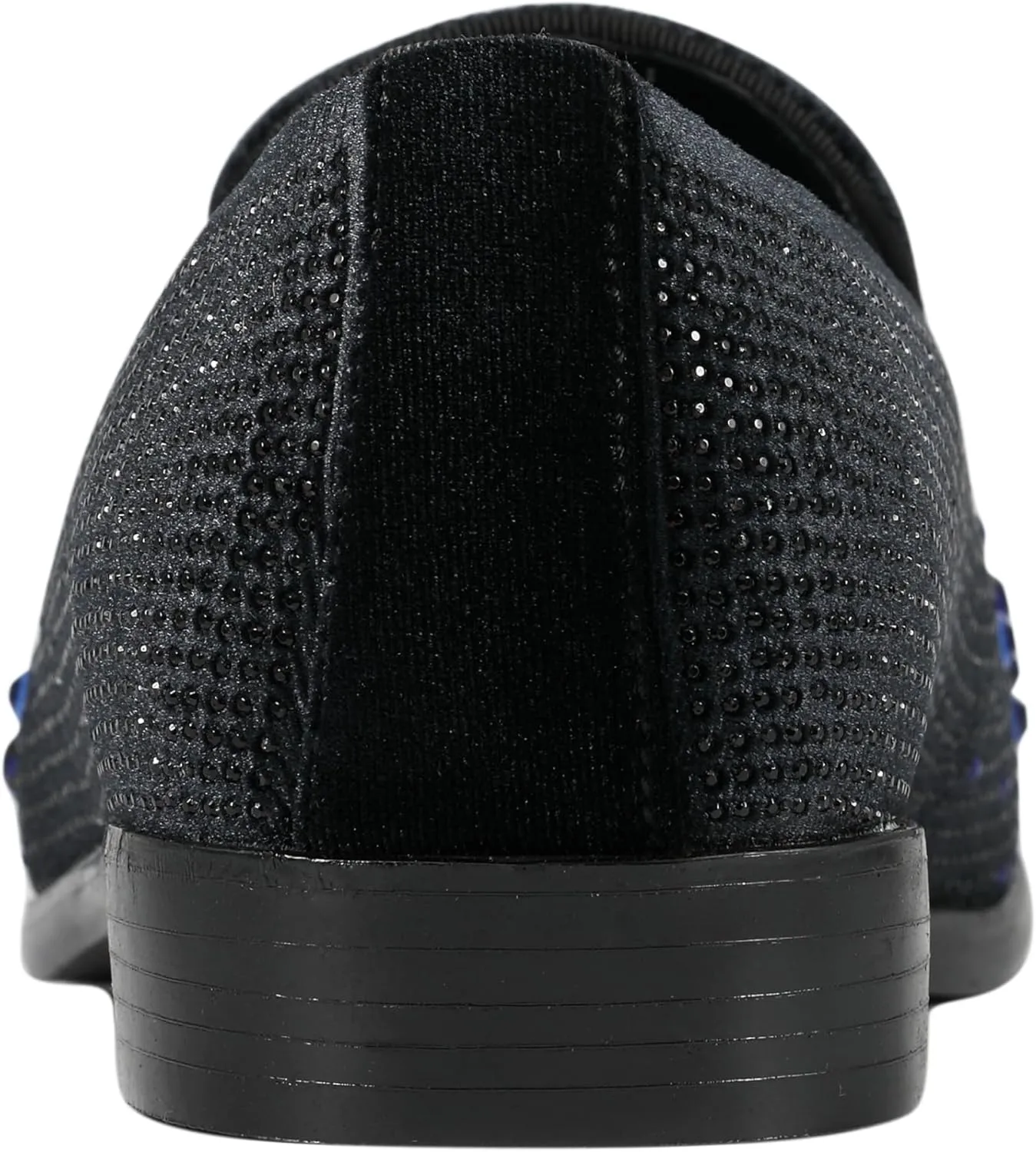 Amali Devy, Men's Dress Loafers, Slip-On Tuxedo Shoes for Men, Velvet Embellished Loafer Slippers