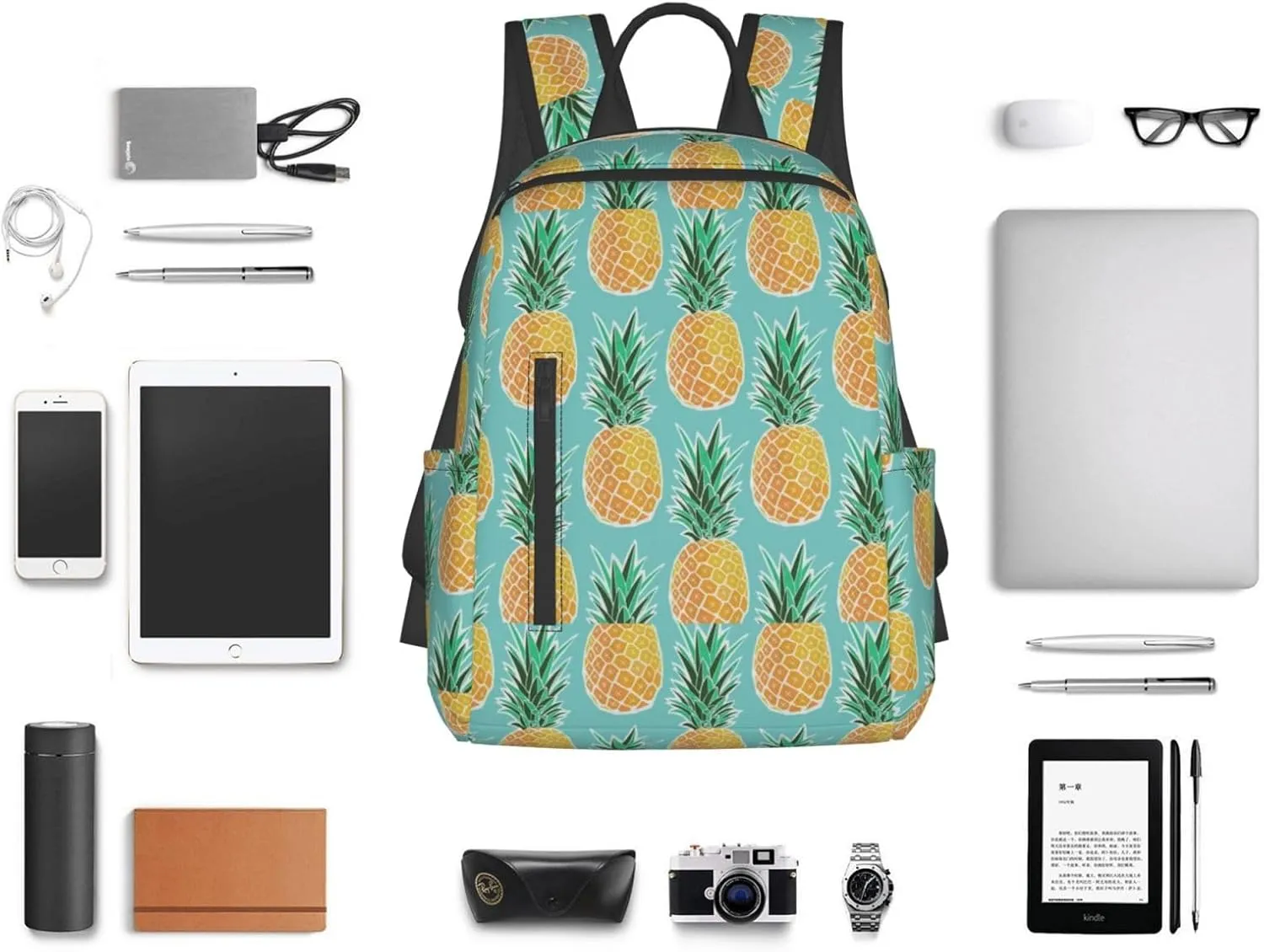 Anti theft laptop backpack travel backpacks bookbag for women & men college backpack (for Hawaiian Tropical Pineapple)
