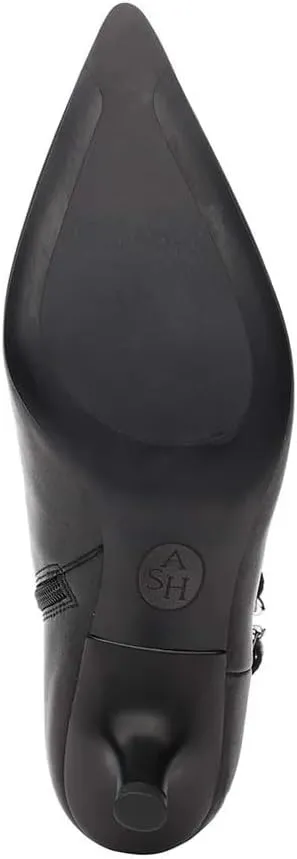 ASH Women's Britney Stylish Leather Ankle Boots with Chunky Heel & Side Zip Closure for Casual & Formal Wear