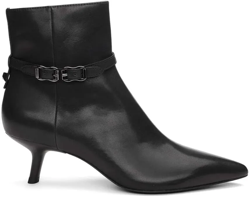 ASH Women's Britney Stylish Leather Ankle Boots with Chunky Heel & Side Zip Closure for Casual & Formal Wear