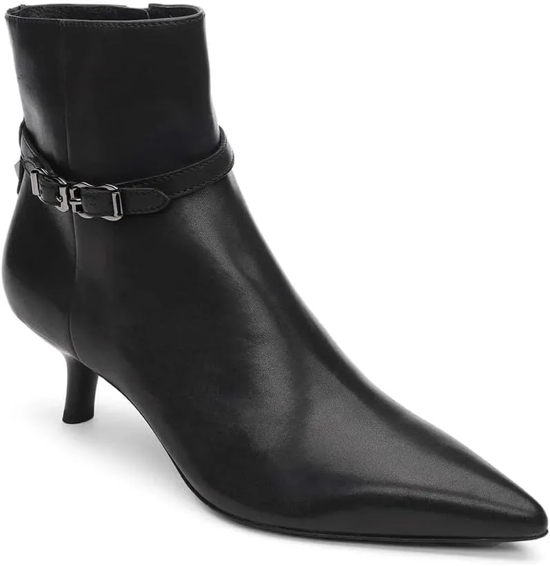 ASH Women's Britney Stylish Leather Ankle Boots with Chunky Heel & Side Zip Closure for Casual & Formal Wear