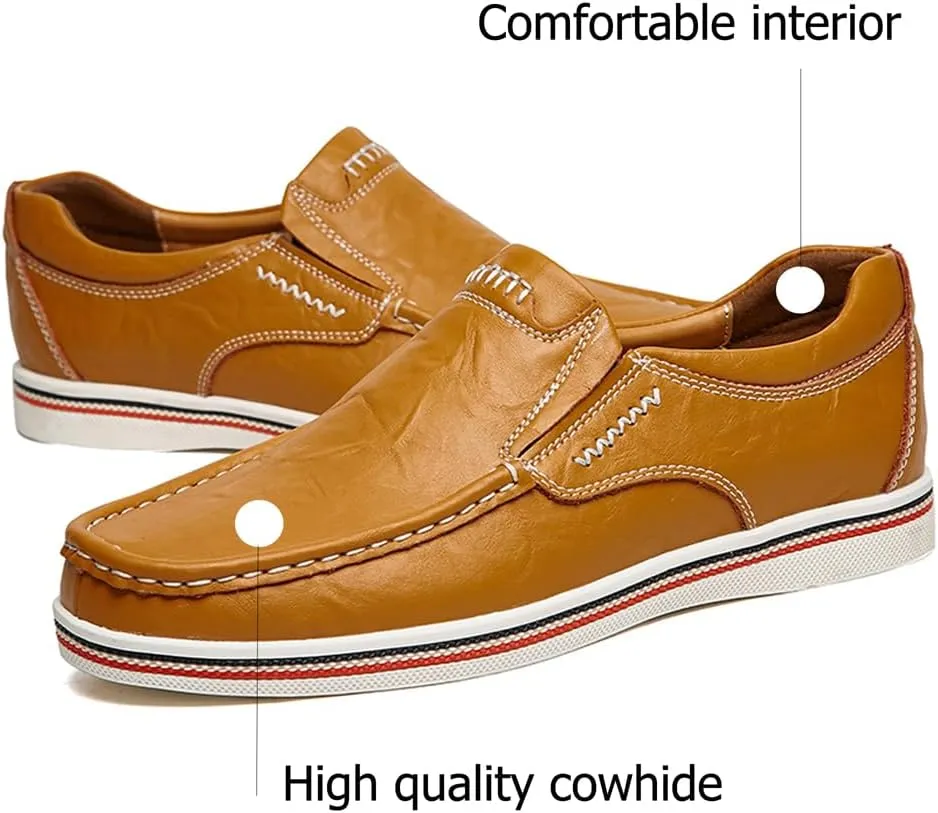 Asifn Men's Casual Driving Loafers Business Leather Men Comfort Shoes Sport Walking Light Moccasin Fashion