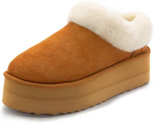 Athlefit Platform Slippers for Women Fluffy Indoor and Outdoor Beedroom Fuzzy House Slippers