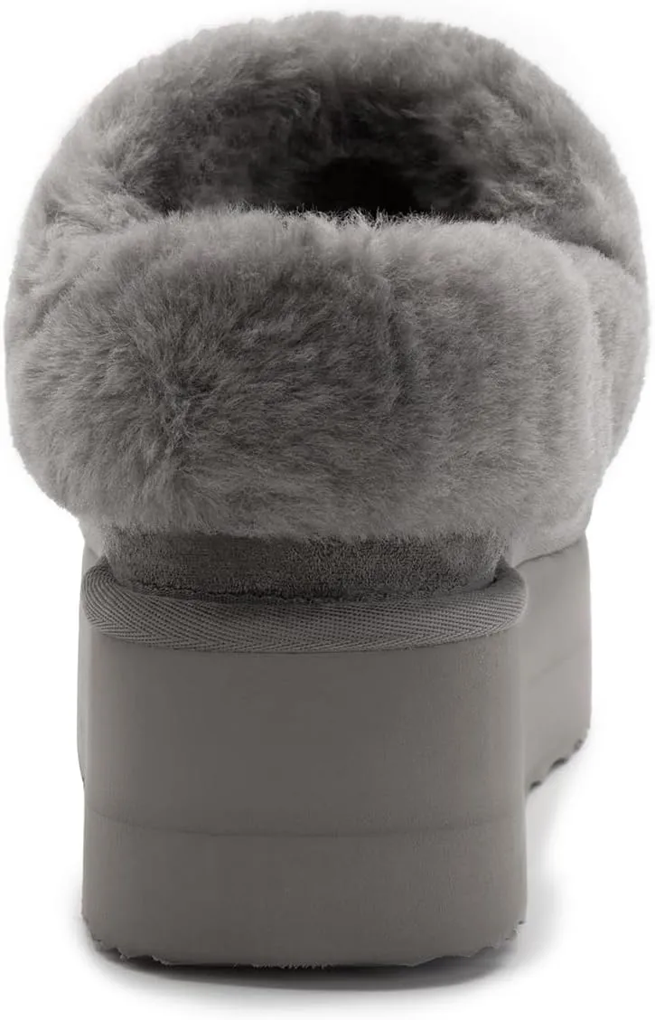 Athlefit Platform Slippers for Women Fluffy Indoor and Outdoor Beedroom Fuzzy House Slippers