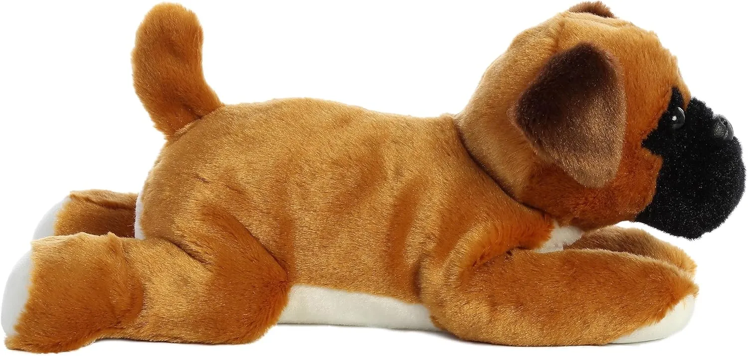 Aurora® Adorable Flopsie™ Chad Boxer™ Stuffed Animal - Playful Ease - Timeless Companions - Brown 12 Inches
