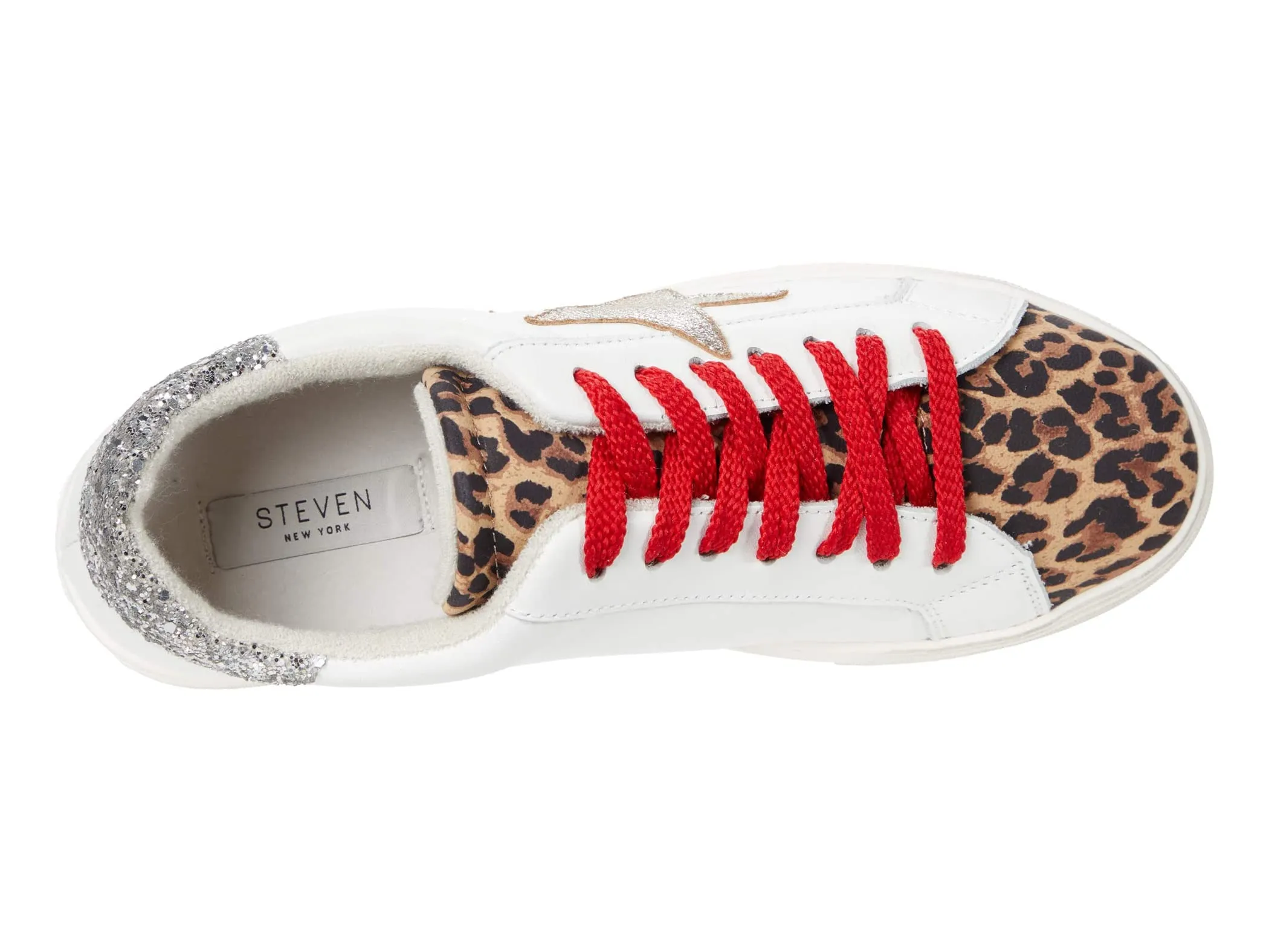 Award-winning Fashion Rubie Leopard White Red Lace Star Steve up Budget-conscious Sneakers Madden