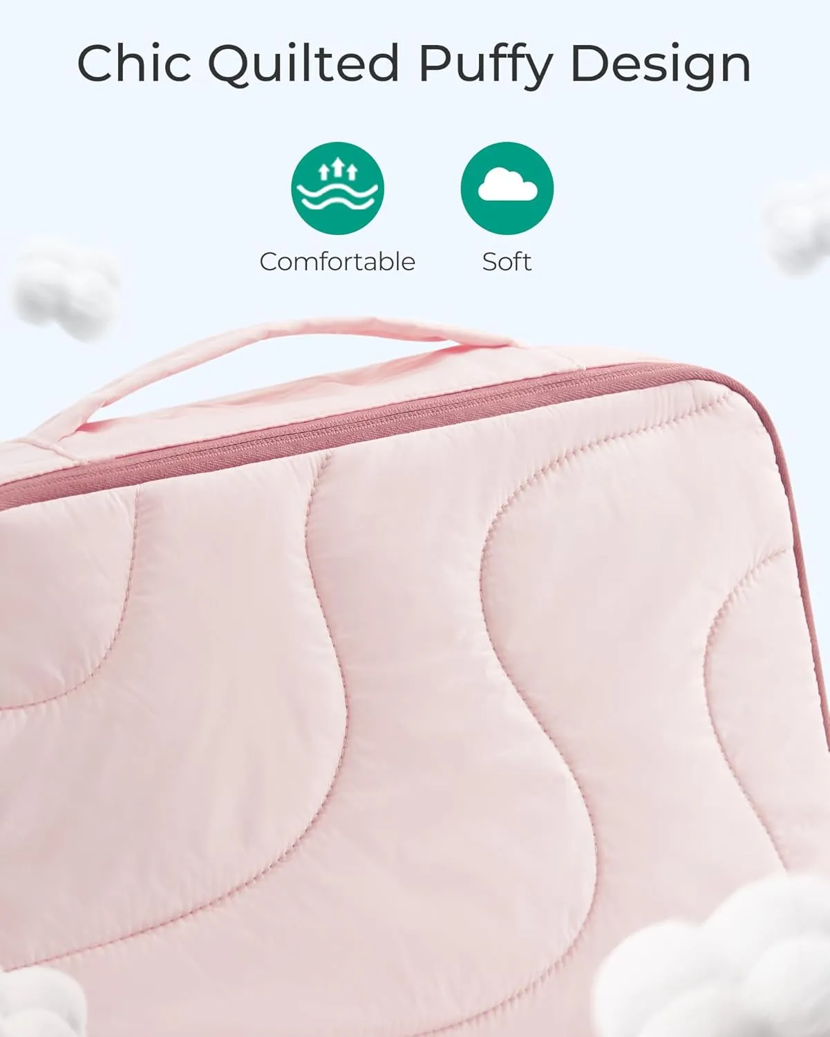 BAGSMART Wet Dry Bags 5 Pack, Travel Bags Reusable for Swimsuits, Baby Cloth Diapers, Beach, Pool, Ultra-Light Travel Packing Cubes for Women, White Opal