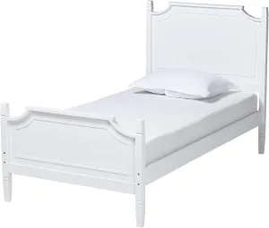 Baxton Studio Mariana Bed (Platform), Twin, White