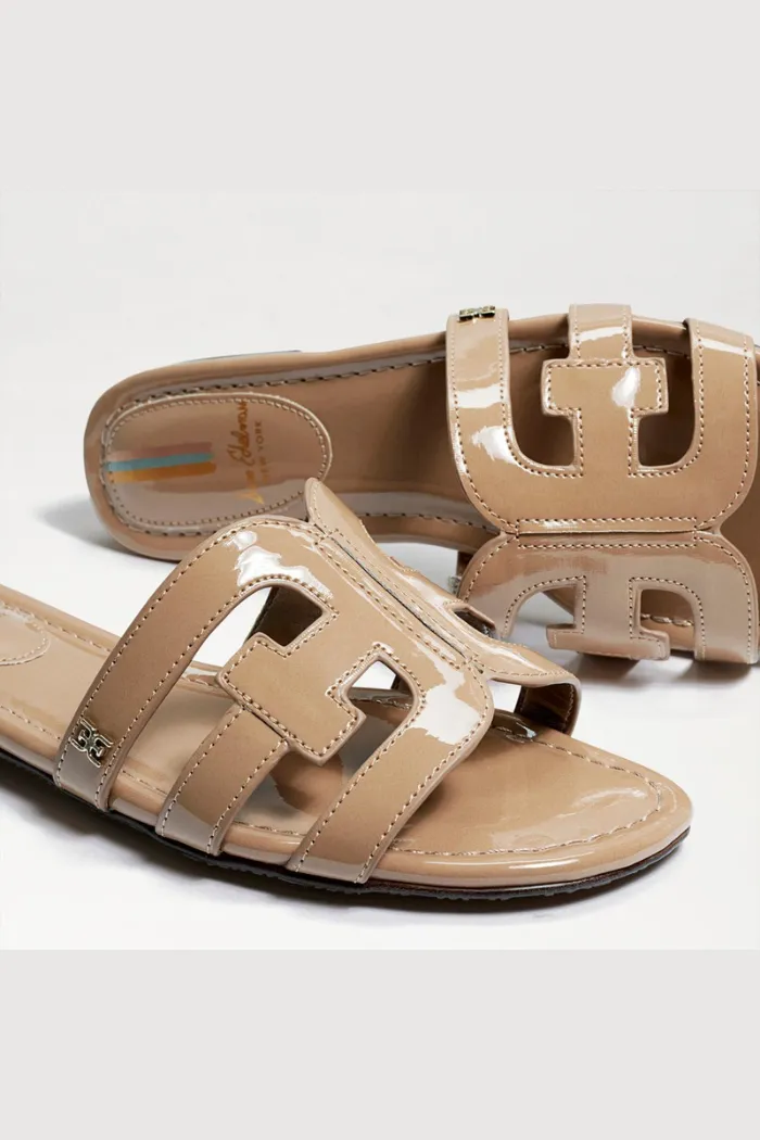 Bay Slide Sandal - Almond Patent