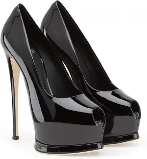 bbruriy Fashion Slip-On High Heeled Platform Pumps Stiletto Court Dressy Party Wedding Shoes 5.9" Heels for Unisex Women Men Plus Size 34-46