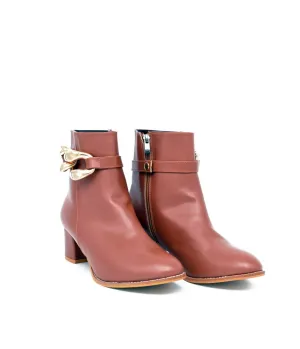 Belle & Lucy Stylish Brown Ankle Boot