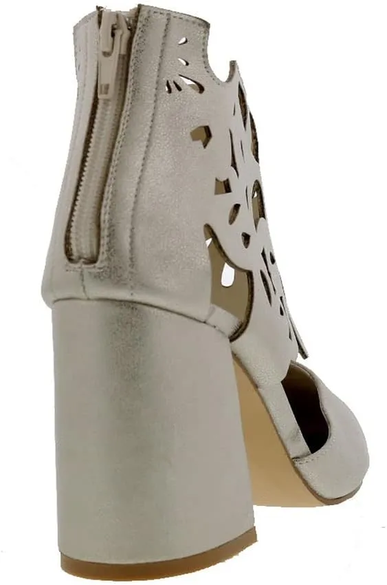 Bellini Cleo Women's Pointed Toe Laser Cut Bootie