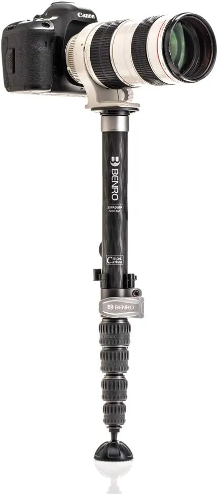 Benro MSD36C SupaDupa Monopod, 64.9" max Height, Carbon Fiber, Spiked Foot, CNC machined Aluminum flip Lock (MSD36C)