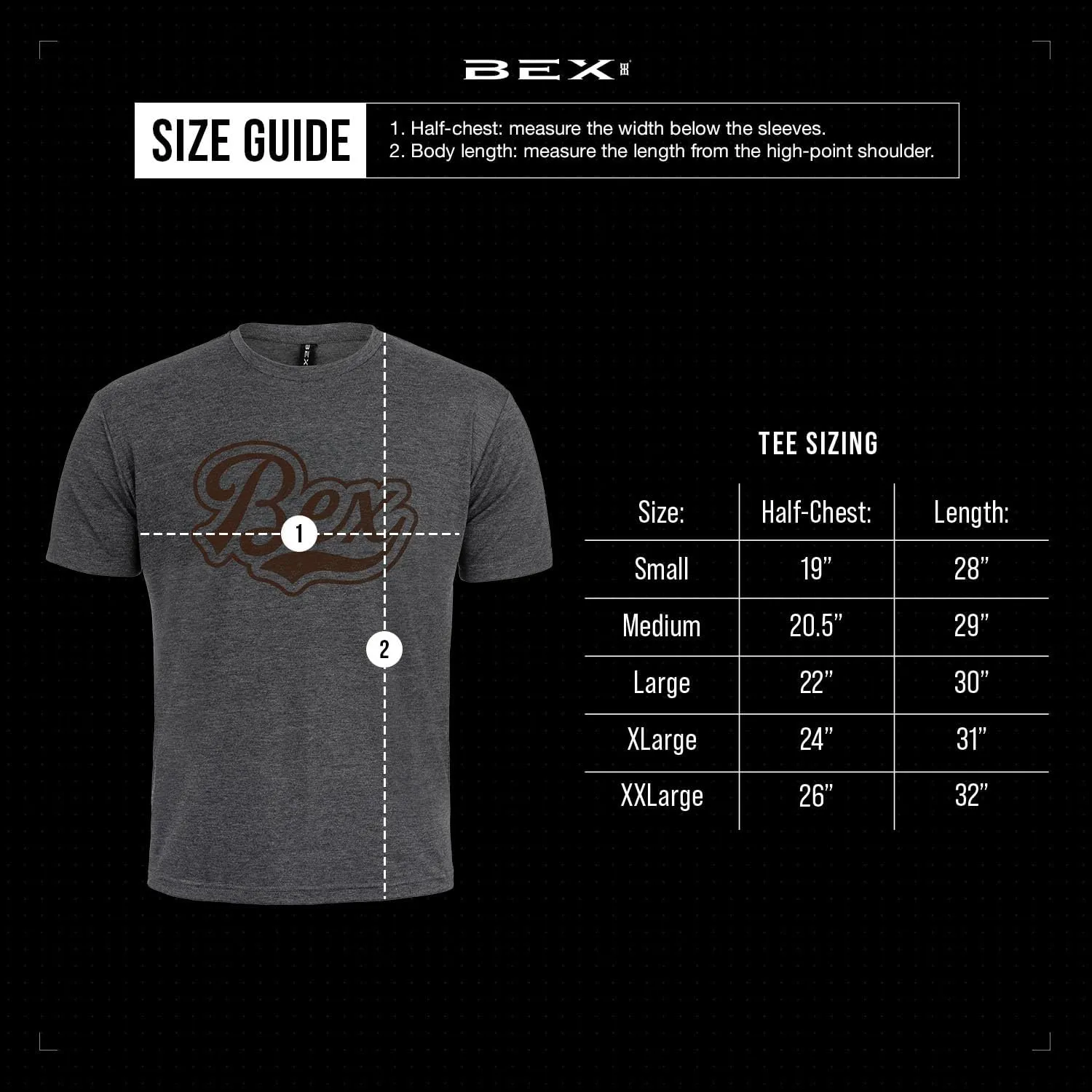 BEX® OG Everyday T-Shirt Featuring NO-Stretch Collar, sew Custom Design, and Long-Lasting Thickness.