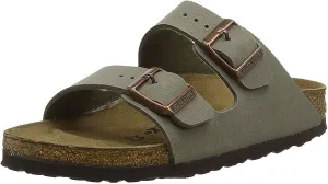 Birkenstock Unisex Arizona Soft Footbed Sandal,Stone Birkibuc,40 N EU