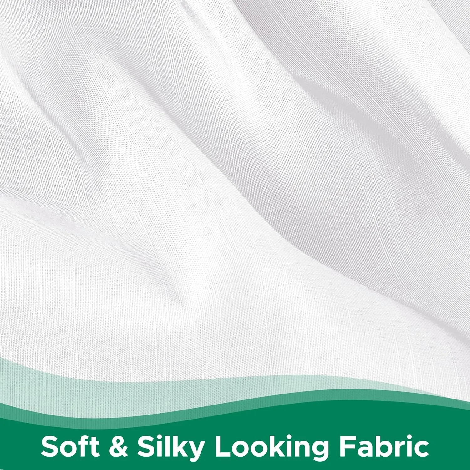 Biscaynebay Wrap Around Bed Skirts for Queen Size Beds with Extra Long Drop of 21", White Adjustable Elastic Dust Ruffles Easy Fit Wrinkle Resistant Silky Luxurious Fabric Machine Washable