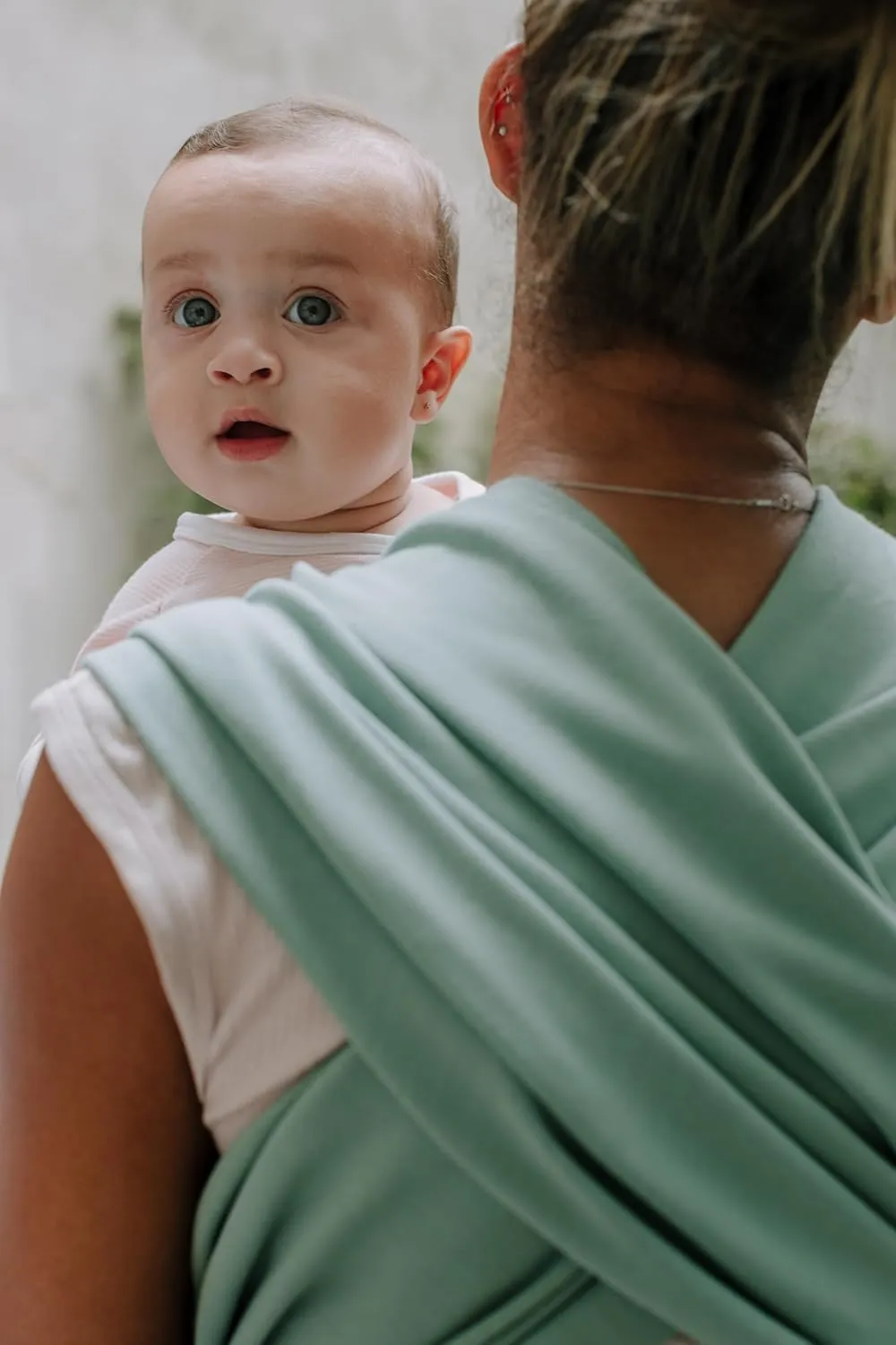 Boba Baby Wrap Carrier - Original Baby Carrier Wrap, Baby Sling for Newborns - Baby Wearing Essentials - Newborn Wrap Swaddle Holder, Newborn to Toddler Infant Baby Sling, 7-35 lbs (Sage Green)