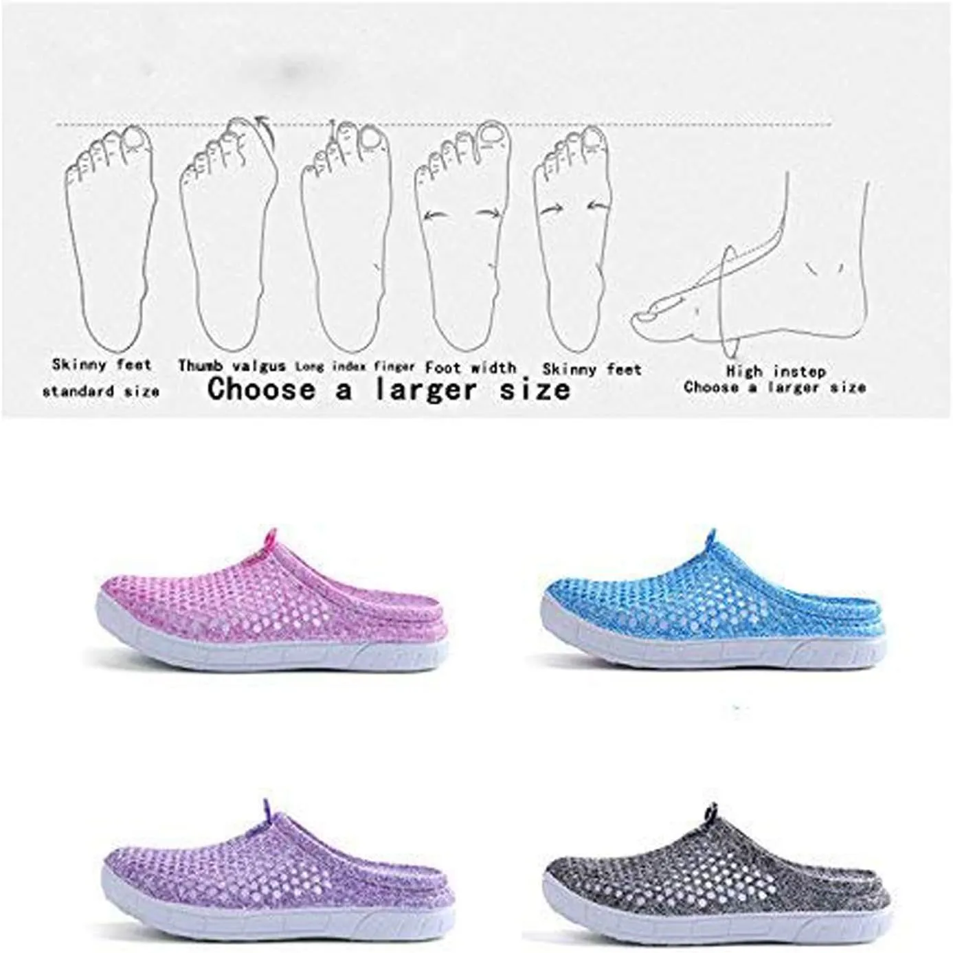 BODON Womens Summer Breathable Mesh Slippers Lightweight Mesh Clog Quick Drying Garden Shoes Footwear Anti-Slip Shoes