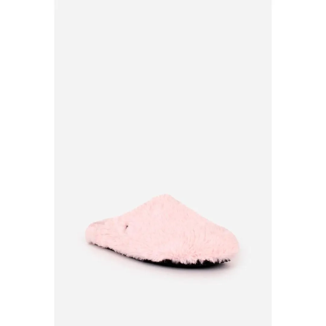 Brakeburn Fluffy Slip On Slipper - Pink