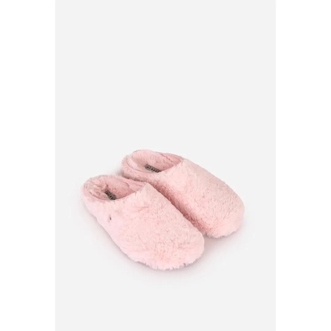 Brakeburn Fluffy Slip On Slipper - Pink