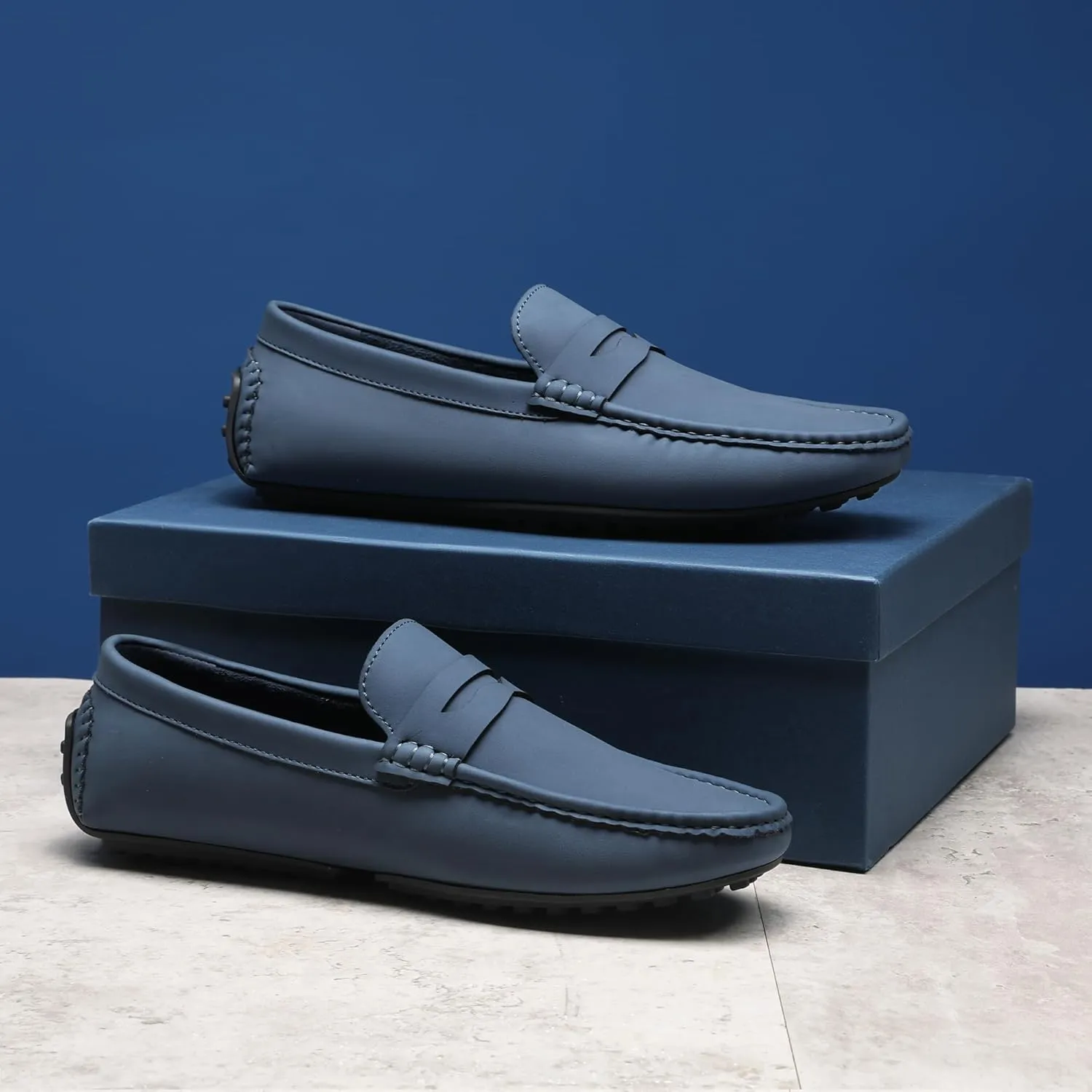 Bruno Marc Men's Slip-on Penny Loafer Suede Driving Shoes