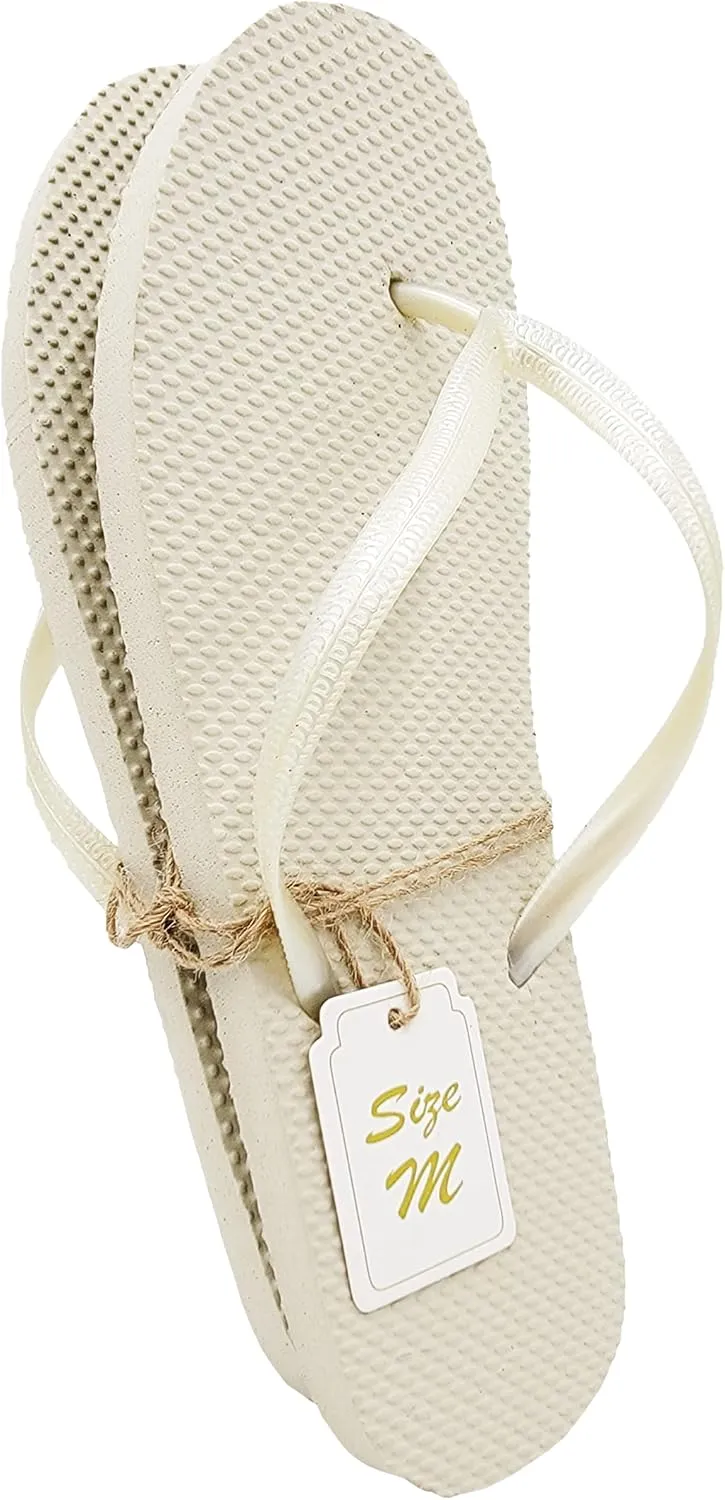 Bulk Flip Flops for Weddings | 48 Pairs | Reception Guest Slippers | Women Men Beach Pool Wholesale Sandals Pack