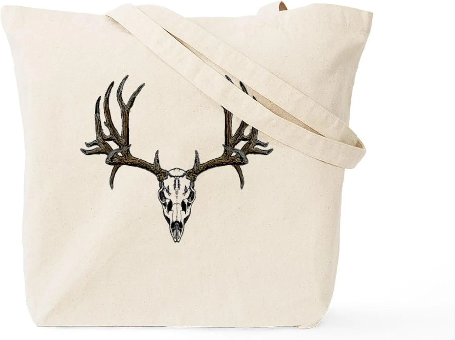 CafePress European Mount Mule Deer Tote Bag Reusable Natural Beige Canvas Shopping Bag