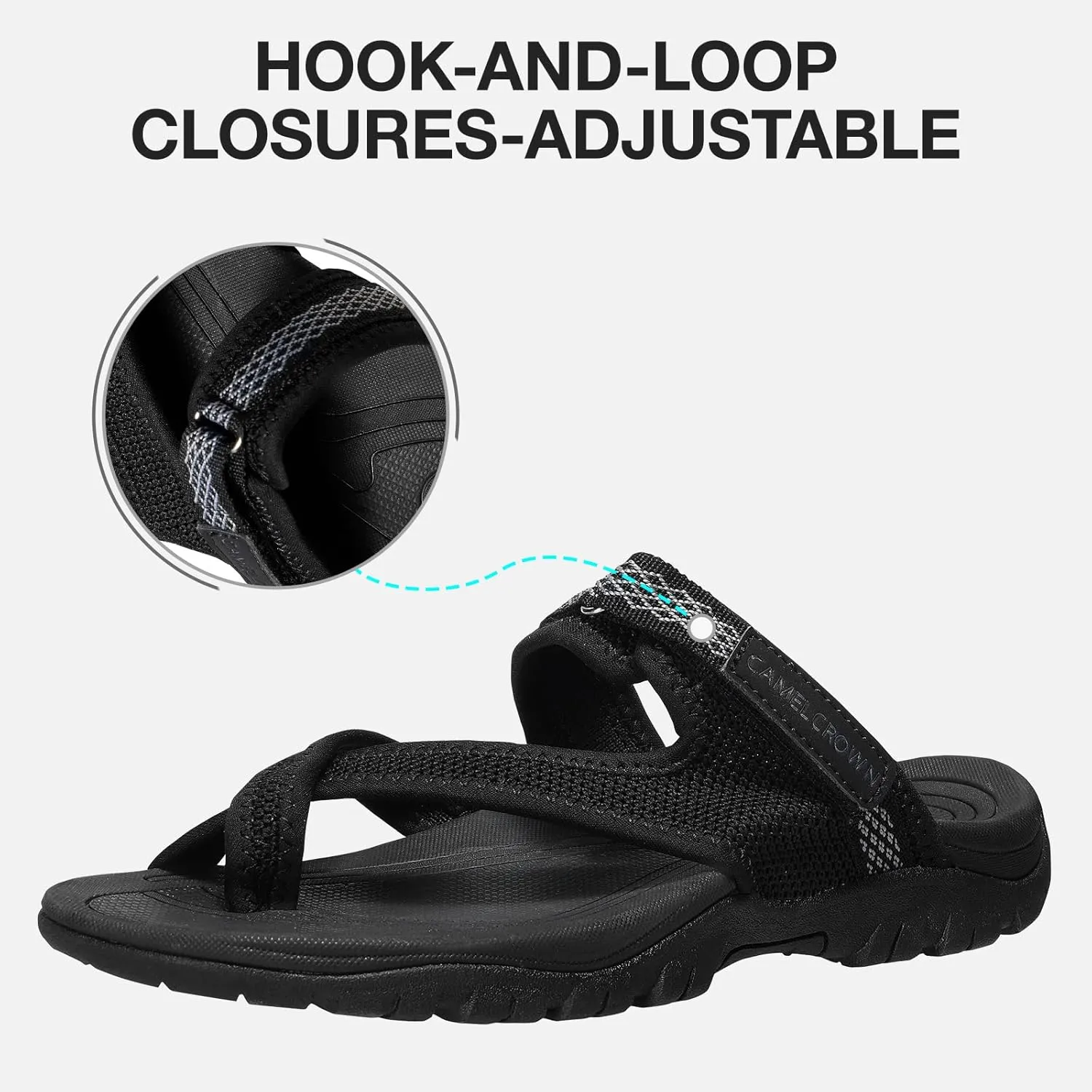 CAMEL CROWN Waterproof Hiking Sandals Women Arch Support Sport Comfortable Walking Water Sandals for Beach Travel Athletic