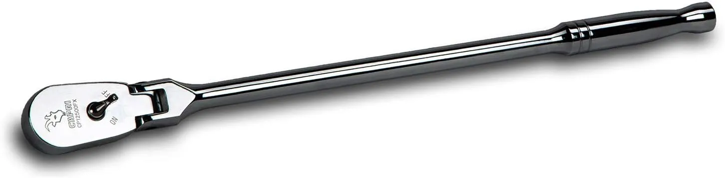 Capri Tools 1/2-Inch Drive Low Profile Flex-Head Ratchet, True 72-Tooth, 5-Degree Swing Arc, 180-Degree Flex-Head (CP12500FX)