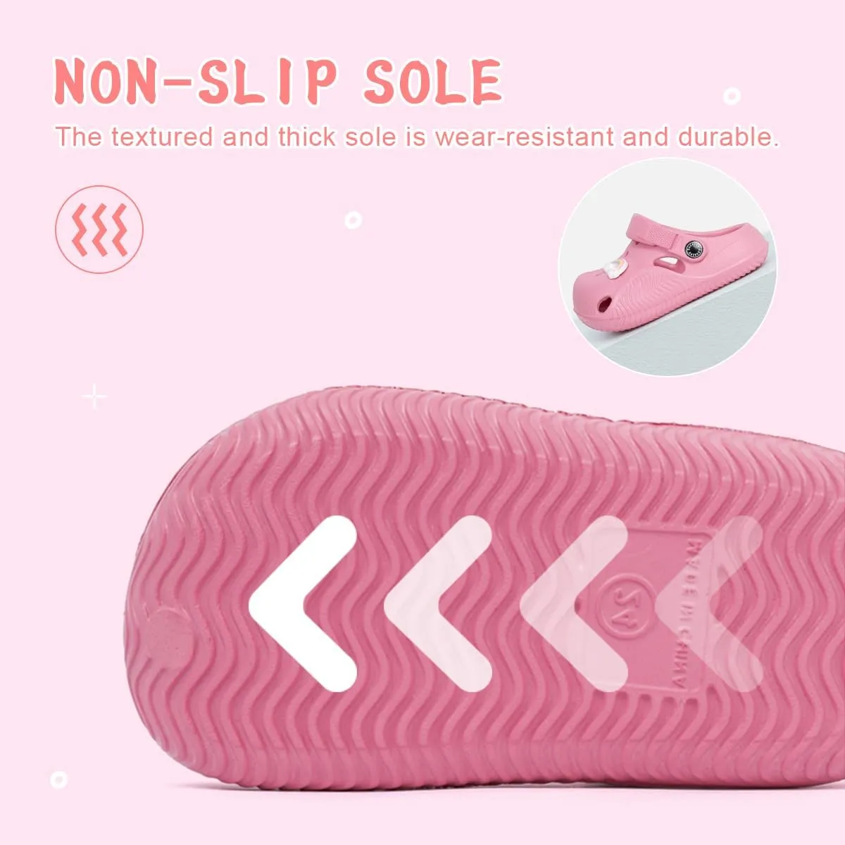 Casazoe Toddler Boys Girls Cute Garden Clogs Kids Slip On Water Shoes EVA Lightweight Summer Slipper Slides Baby Comfort Sandals Children Outdoor Shower Beach Pool Play Shoes