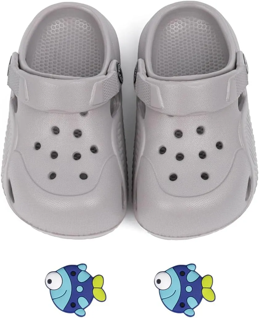 Casazoe Toddler Boys Girls Cute Garden Clogs Kids Slip On Water Shoes EVA Lightweight Summer Slipper Slides Baby Comfort Sandals Children Outdoor Shower Beach Pool Play Shoes