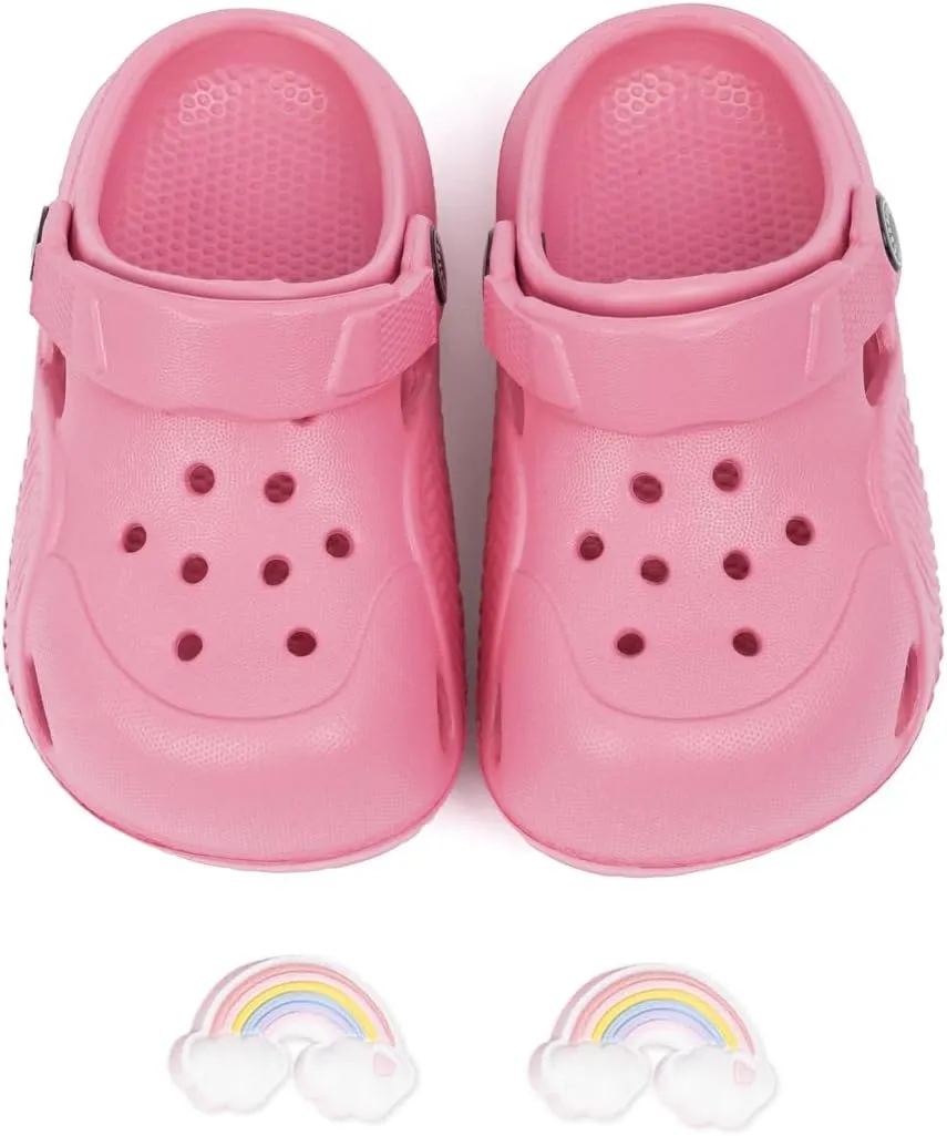 Casazoe Toddler Boys Girls Cute Garden Clogs Kids Slip On Water Shoes EVA Lightweight Summer Slipper Slides Baby Comfort Sandals Children Outdoor Shower Beach Pool Play Shoes