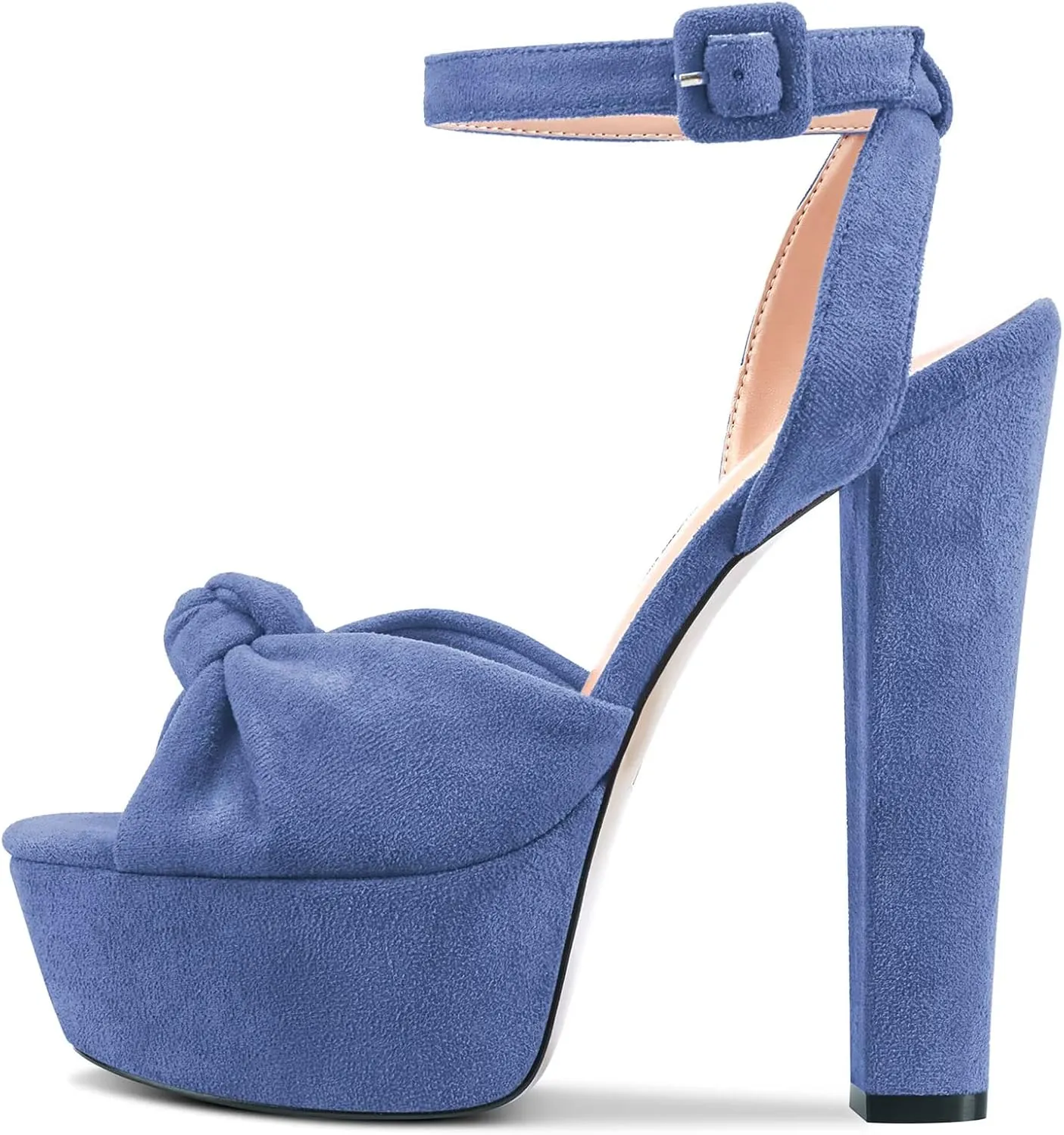 Castamere Women High Chunky Block Platform Heel Peep Open Toe Ankle Strap Bow-knot Sandals